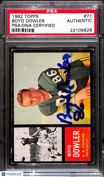 1962 Topps Boyd Dowler #71 [Base] Base Set PSA A