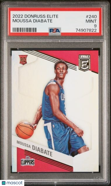 2022 Panini Donruss Elite Moussa Diabate #240 Rookie PSA 9