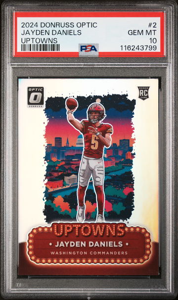 2024 Donruss Optic Uptowns Jayden Daniels #2 PSA 10