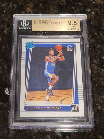 2020-21 Donruss Rated Rookie Jonathan Kuminga #240 BGS 9.5