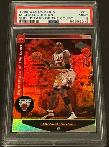1998 UPPER DECK OVATION SUPERSTARS OF THE COURT MICHAEL JORDAN #C1 PSA 9 MINT