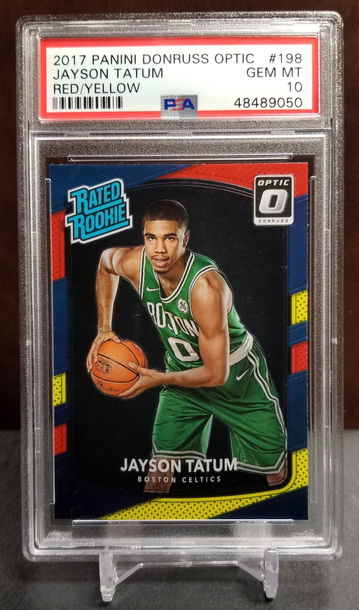 2017-18 Panini Donruss Optic Red/Yellow Jayson Tatum RC #198 Rookie PSA 10