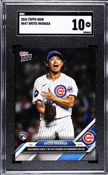 2024 TOPPS SHOTA IMANAGA NOW #647 Rookie RC SGC 10