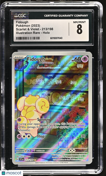 2023 Pokémon Scarlet & Violet Fidough Illustration Rare CGC 8 #213/198