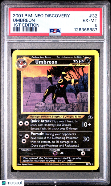 Neo Discovery Umbreon 1st Edition PSA 6 #32