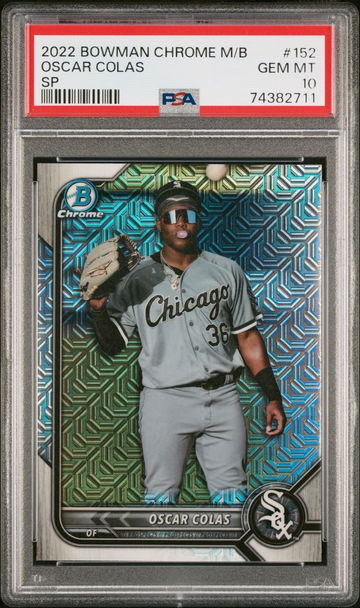 2022 Bowman Mega Box Chrome 152 Oscar Colas SP PSA 10 Chicago White Sox