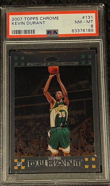 Kevin Durant Topps Chrome 2007 PSA8