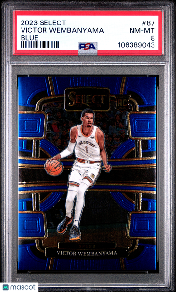 2023 Panini Select Victor Wembanyama #87 Blue Rookie PSA 8