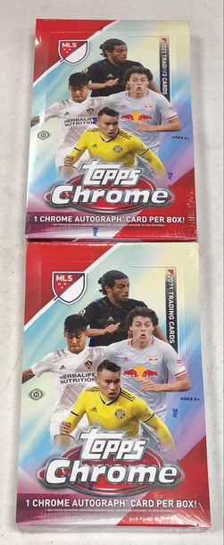 2X 2021 TOPPS CHROME MAJOR LEAGUE SOCCER HOBBY BOX MLS - SUPPORT YOUR