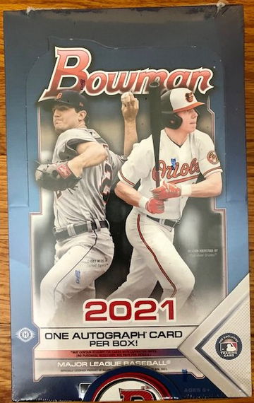 2021 Bowman Baseball Factory Sealed Hobby Box