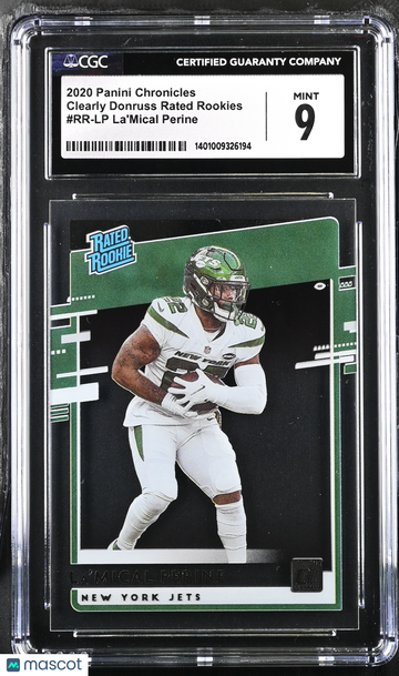 2020 Panini Chronicles La'Mical Perine #RR-LP Rated Rookies Clearly Donruss Rated Rookies CGC 9
