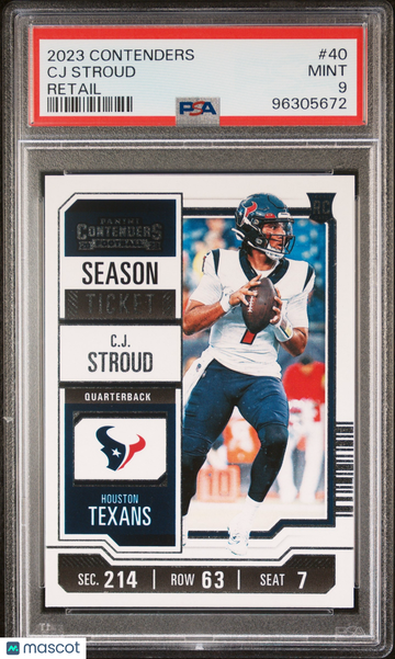 2023 Panini Contenders Cj Stroud #40 Retail PSA 9