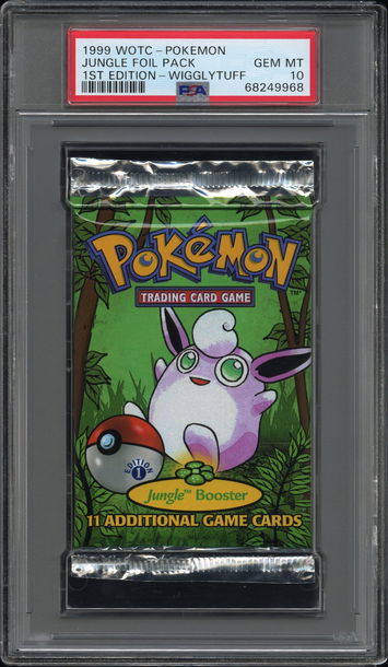 1999 Wotc-Pokemon Jungle Foil Pack 1st Edition Wigglytuff Pokemon PSA 10