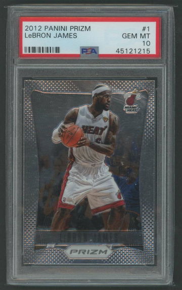 2012-13 Prizm Lebron James PSA 10 Heat #1