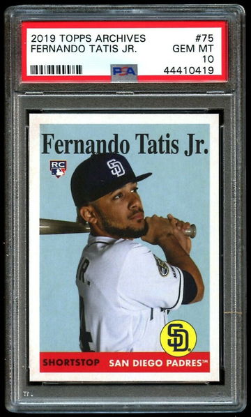 2019 Topps Archives Fernando Tatis Jr. Rookie #75 PSA 10 Gem Mint RC 
