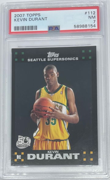 2007 Topps Kevin Durant Rookie Card Black Border