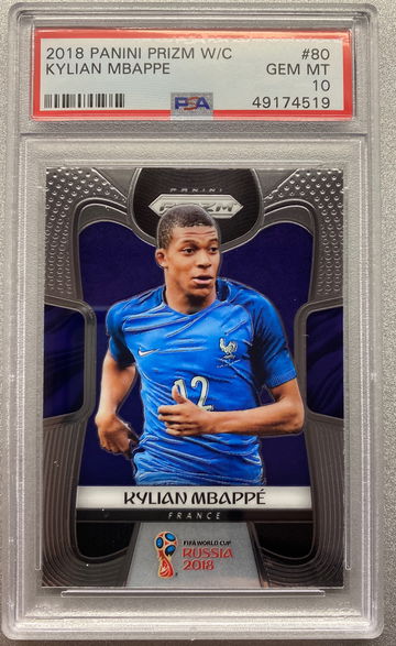 KYLIAN MBAPPE 2018 WORLD CUP PRIZM ROOKIE PSA 10 GEM MINT 
