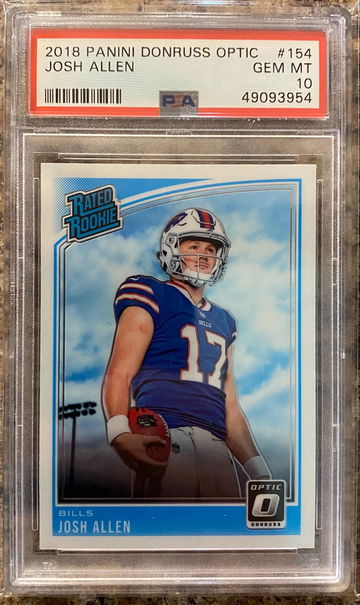 Josh Allen Rookie Card Optic PSA 10