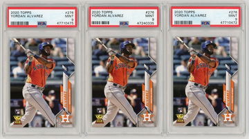 Lot (3) Yordan Alvarez  PSA 9 Topps 2020