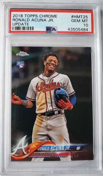 2018 Topps Chrome Update Ronald Acuna PSA 10