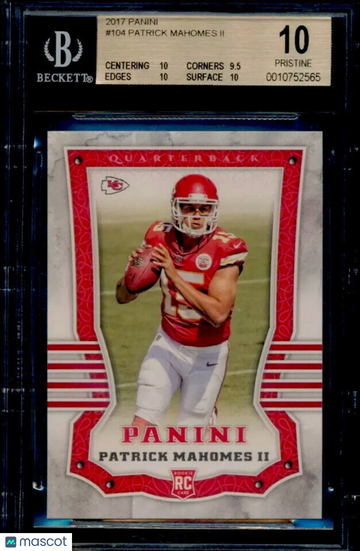 BGS 10 Pristine Patrick Mahomes RC 2017 Panini “Shield” Rookie .5 to Black Label