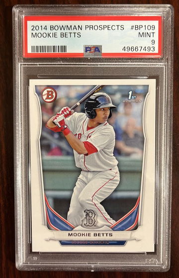 2014 Bowman Prospects Mookie Betts BP109 PSA 9