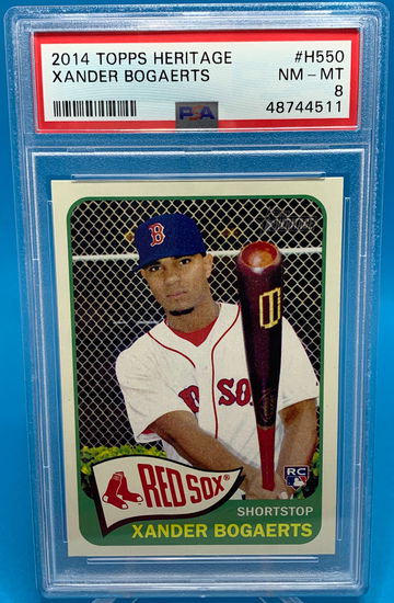 2014 Topps Heritage High Number Xander Bogaerts RC PSA 8