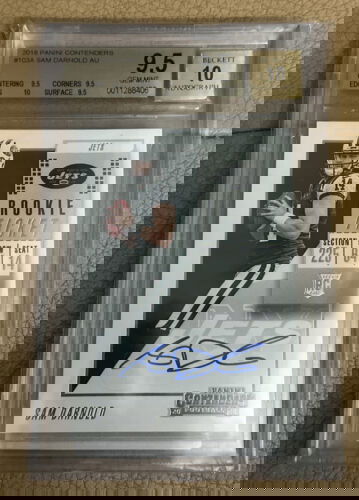 2018 Panini Contenders Sam Darnold Rookie Ticket Auto True Gem + RC  BGS 9.5/10