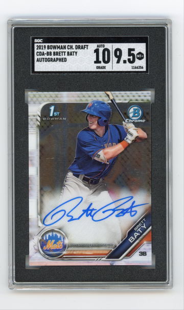 2019 Bowman Chrome Draft Brett Baty 1st Bowman Auto SGC 9.5, Auto 10