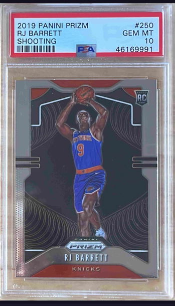 RJ Barrett 2019 Prizm shooting variation Prizm  PSA 10 Rookie rc