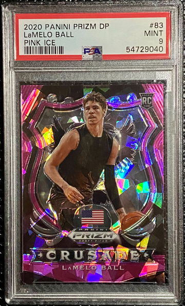 LaMelo Ball 2020 Prizm Draft Picks Pink Ice PSA 9