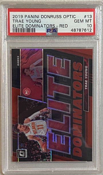2019 Optic Trae Young Elite Dominators - Red 68/99 PSA 10