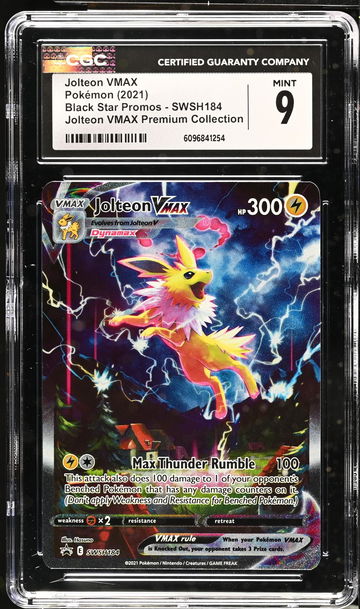 2021 Pokémon Black Star Promos Premium Collection Jolteon VMAX #SWSH184 CGC 9