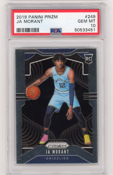 Ja Morant RC 2019 Panini Prizm Rookie PSA 10 #249 