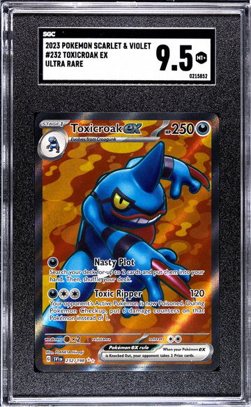2023 Pokémon Scarlet & Violet Toxicroak Full Art #232/198 EX SGC 9.5