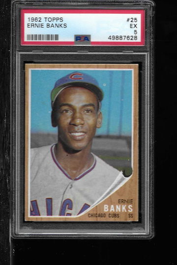 1962 TOPPS ERNIE BANKS PSA 5