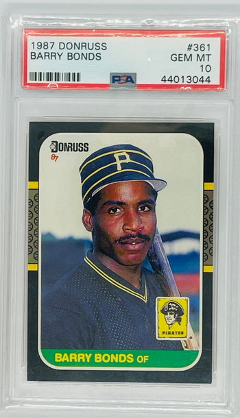 1987 Donruss Barry Bonds PSA 10