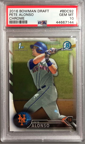 Pete Alonso 2016 Bowman Draft PSA 10 