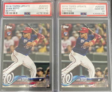 (2) Juan Soto 2018 Topps PSA 10