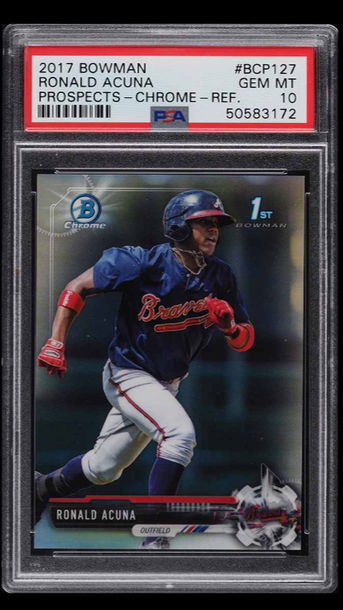 2017 Bowman Chrome - Ronald Acuna Jr - Refractor /499 - PSA 10