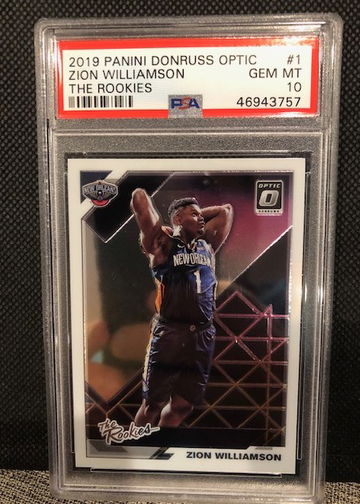Zion Williamson Donruss The Rookies Optic PSA Gem Mint 10