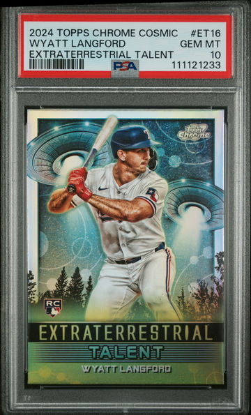 2024 Topps Chrome Cosmic Wyatt Langford #ET16 RC PSA 10