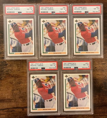 1991 Upper Deck SP1 Michael Jordan PSA 8 Lot of 5x