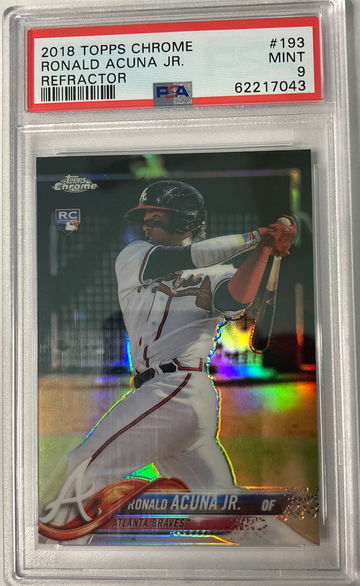 2018 Topps Chrome Ronald Acuna Jr. refractor psa 9