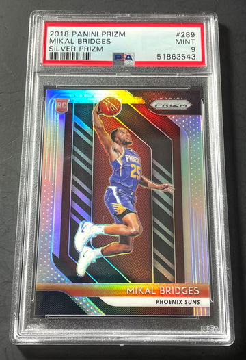 2018 Prizm Mikal Bridges Silver Prizm PSA 9