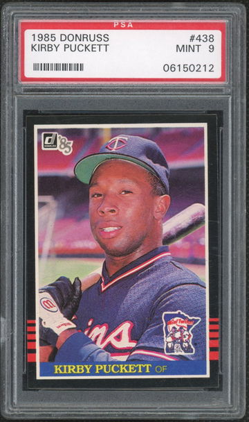 1985 Donruss Kirby Puckett PSA 9 Rookie Twins #438 RC