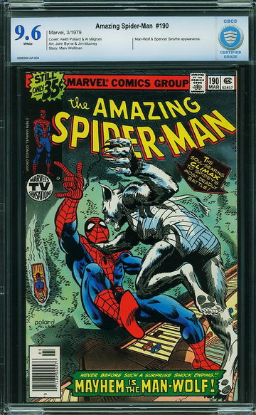 AMAZING SPIDER-MAN #190, CBCS 9.6 NM+