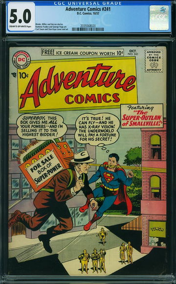ADVENTURE COMICS #241, CGC 5.0 VGF