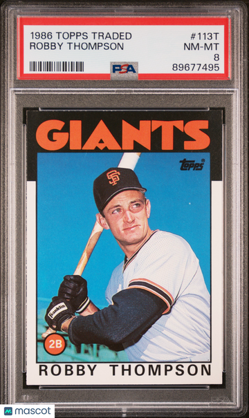 1986 Topps Traded Robby Thompson #113T PSA 8