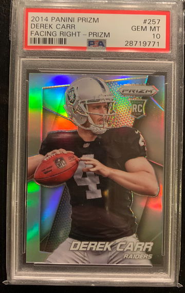 2014 Prizm Silver Derek Carr PSA 10 low pop